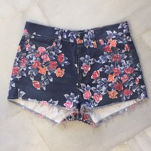 Citizens of Humanity Floral Denim Shorts